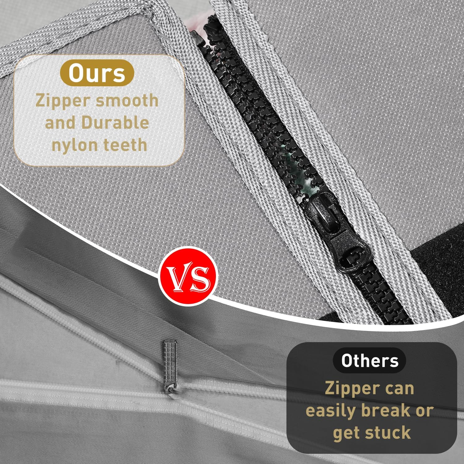 Jabykare 4 Pack Bed Sheet Organisers - Foldable Bedding Sheet Organiser with Window Xl(King & Queen Size) for Linen, Closets, Wardrobe, Home Storage & Organisation (Grey) image number 2