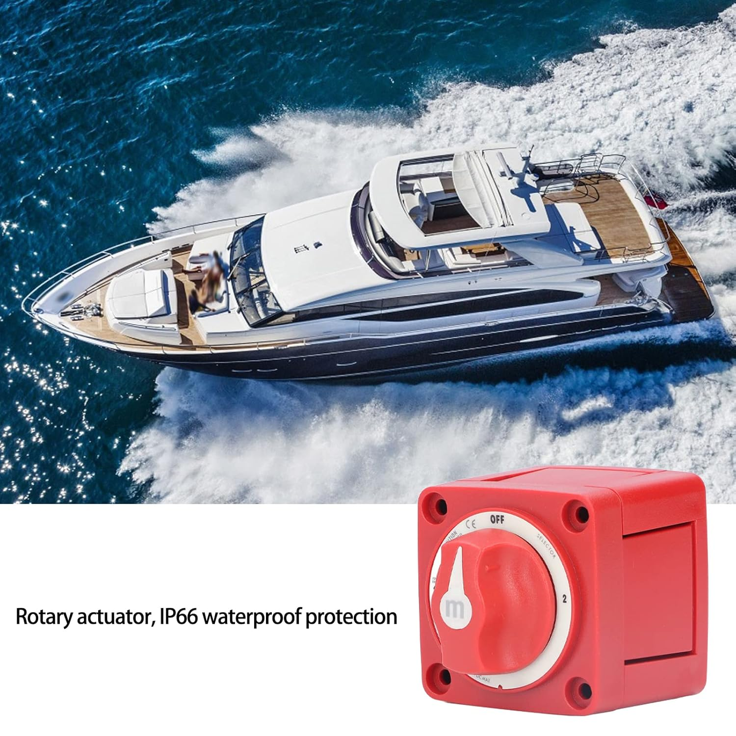 Battery Disconnect Switch, IP66 Waterproof Battery Isolator 3 Position Dual Circuit Good Conductivity for Car Truck Trailer RV for Marine Boat image number 3