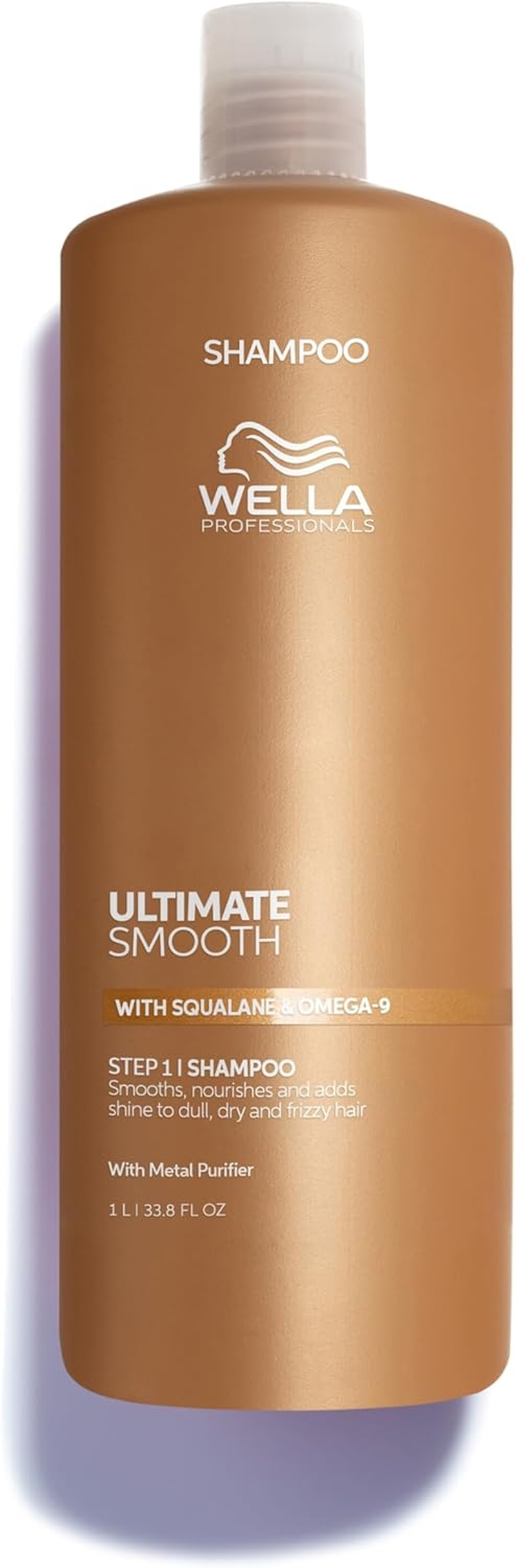 Wella Professionals ULTIMATE SMOOTH Shampoo - Nourishing Hair Shampoo with Squalane & Omega 9 - for Dry, Dull & Frizzy Hair (1L) image number 3