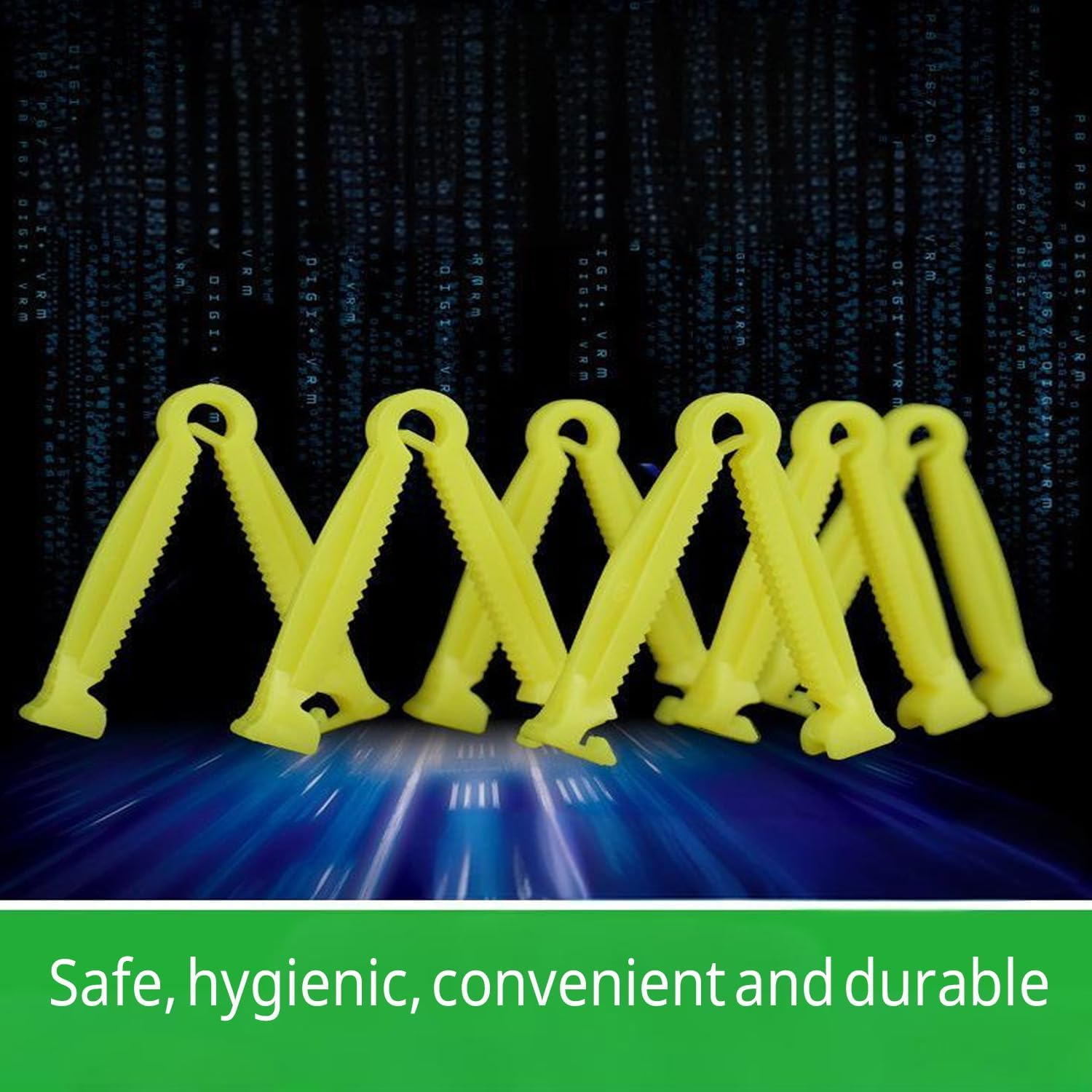 100Pcs Animal Umbilical Cord Clamps - Veterinary Grade Yellow Whelping Clips for Puppy/Piglet/Kitten/Livestock Birth Assistance, Farm Whelping Kit for Aussie Sheep/Cow/Dog Delivery image number 4