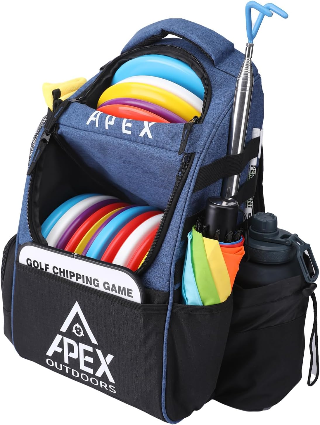 Disc Golf Bag, Disc Golf Backpack with 21+ Disc Capacity, Durable & Lightweight Frisbee Golf Bags with Multiple Storage Pockets - Green image number 4