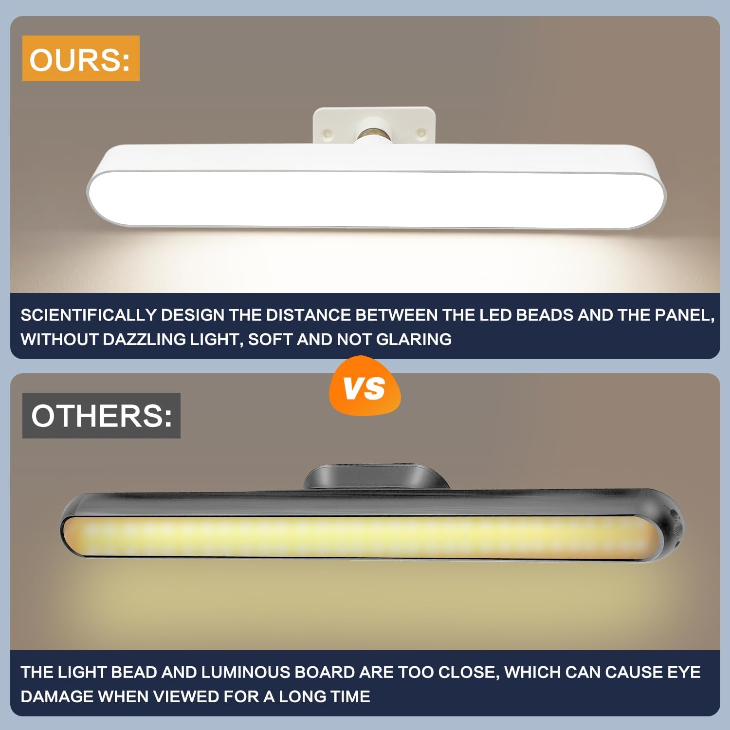 Wireless Vanity Lights for Mirror, 4000Mah Rechargeable Battery Operated Mirror Light, Adjustable Color Brightness & Angle Makeup Light,Cordless Lights for Bathroom Mirror,Desks, Kitchens, Cabinets image number 5