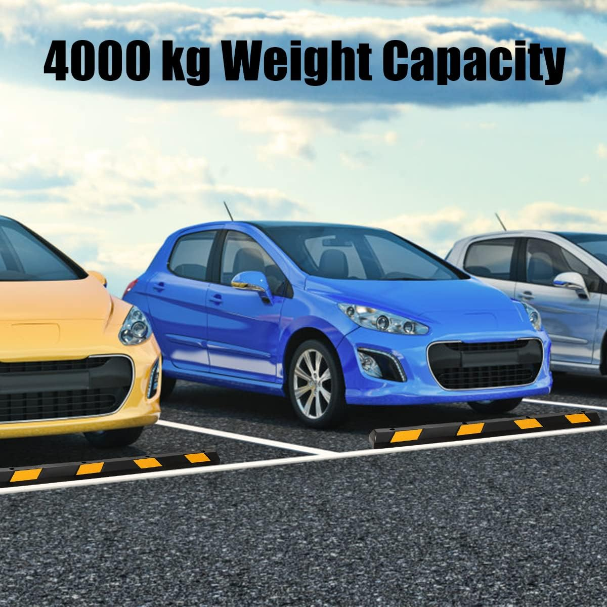 Costway 183Cm Rubber Parking Block RV Trailer Wheel Tire Stopper Garage Driveway image number 4