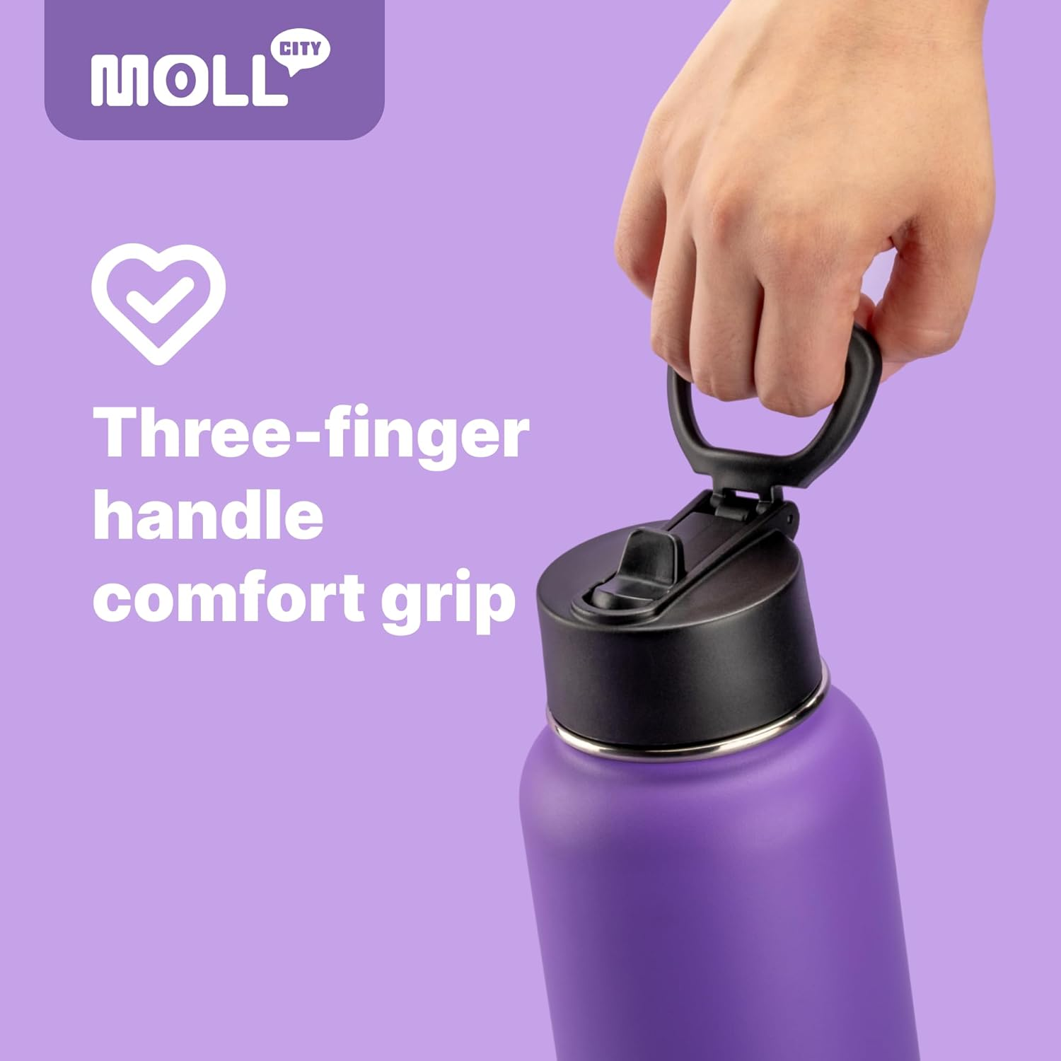 Water Bottle Lid Fit for Hydroflask & Takeya Wide Mouth Water Bottle 12 Oz 16 Oz 18 Oz 20 Oz 32 Oz 40 Oz-Top Replacement Lid, BPA Free image number 1