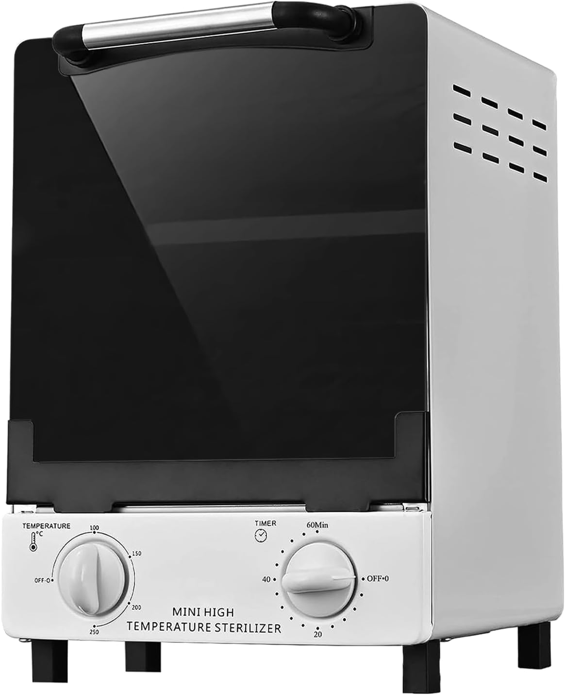 High Temperature Sterilizer, Large Capacity Dry Heat Stainless Steel Sterilizer with Temp and Timer Control, Max Timing 60Min, Max Temperature 250℃ (482℉), with Stainless Trays, 110V Power image number 1