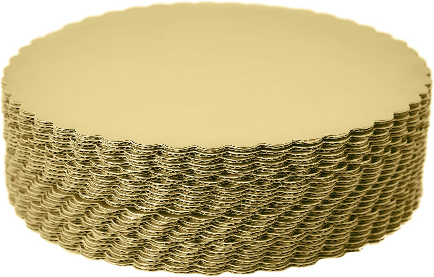 30-Pack Cake Board Rounds, Circle Cardboard Base Boards, 8, 10 and 12-Inch. Perfect for Cake Decorating, 10 of Each Size (Gold, 30) image number 5