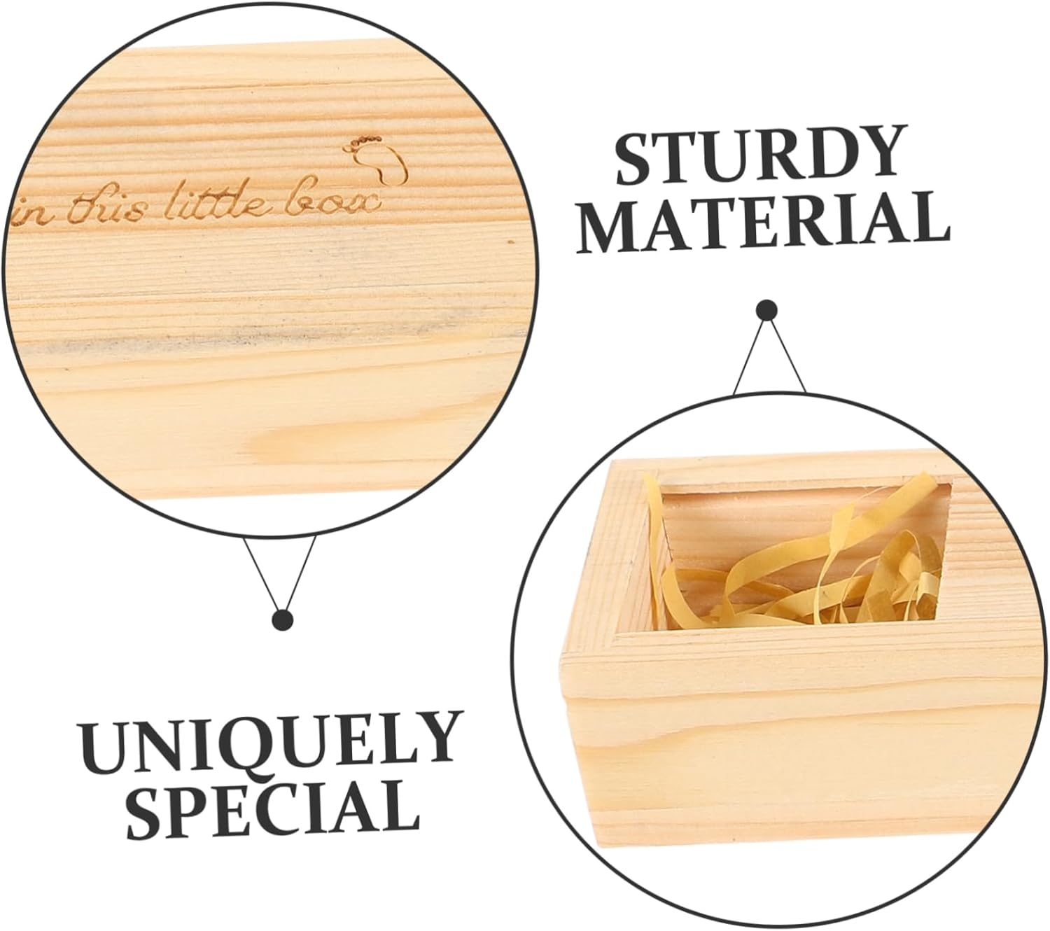 LIFKOME Wooden Pregnancy Test Box Delicate Announcement Keepsake Storage Case for Women image number 6