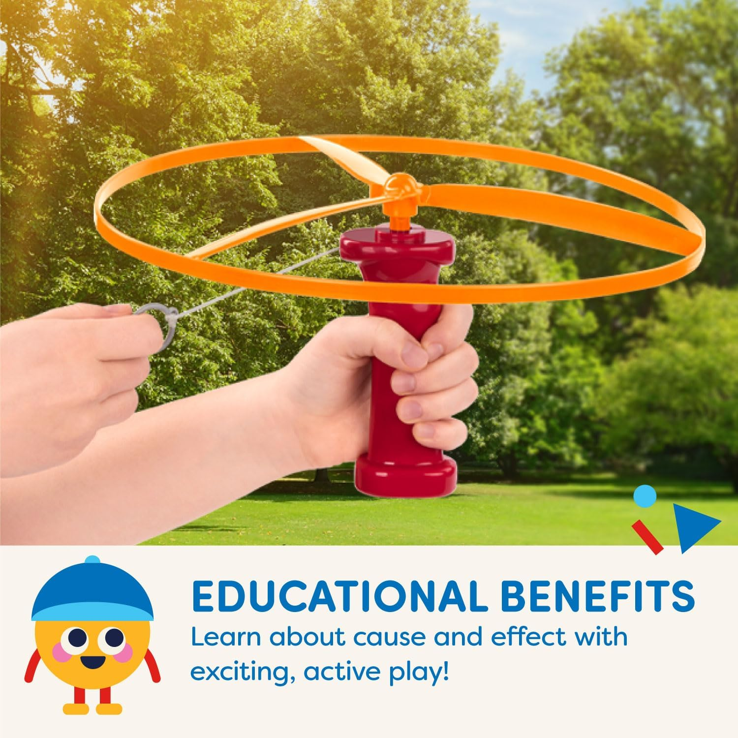 Battat &ndash; Flying Disc Toy &ndash; 2 Launchers & 4 Discs &ndash; Helicopter Playset &ndash; Outdoor Toys for Summer &ndash; 3+ Years&ndash; Skyrocopter image number 4
