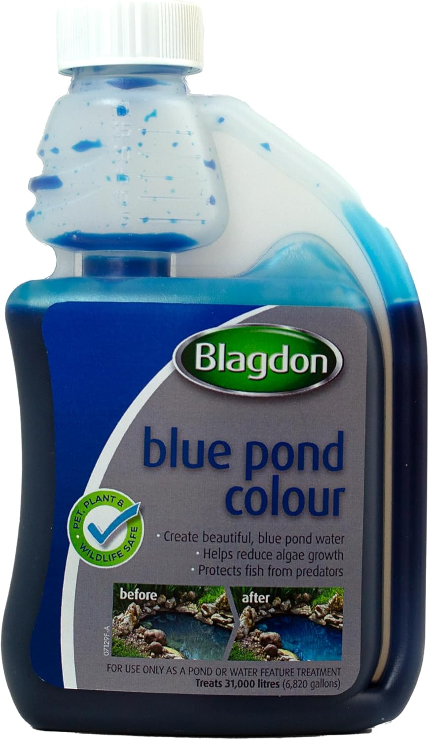 Blagdon Blue Pond Water Colour, Reduces Algae Growth, Helps Protect Fish from Predators, 1,000Ml, Treats 124,000 Litres image number 2