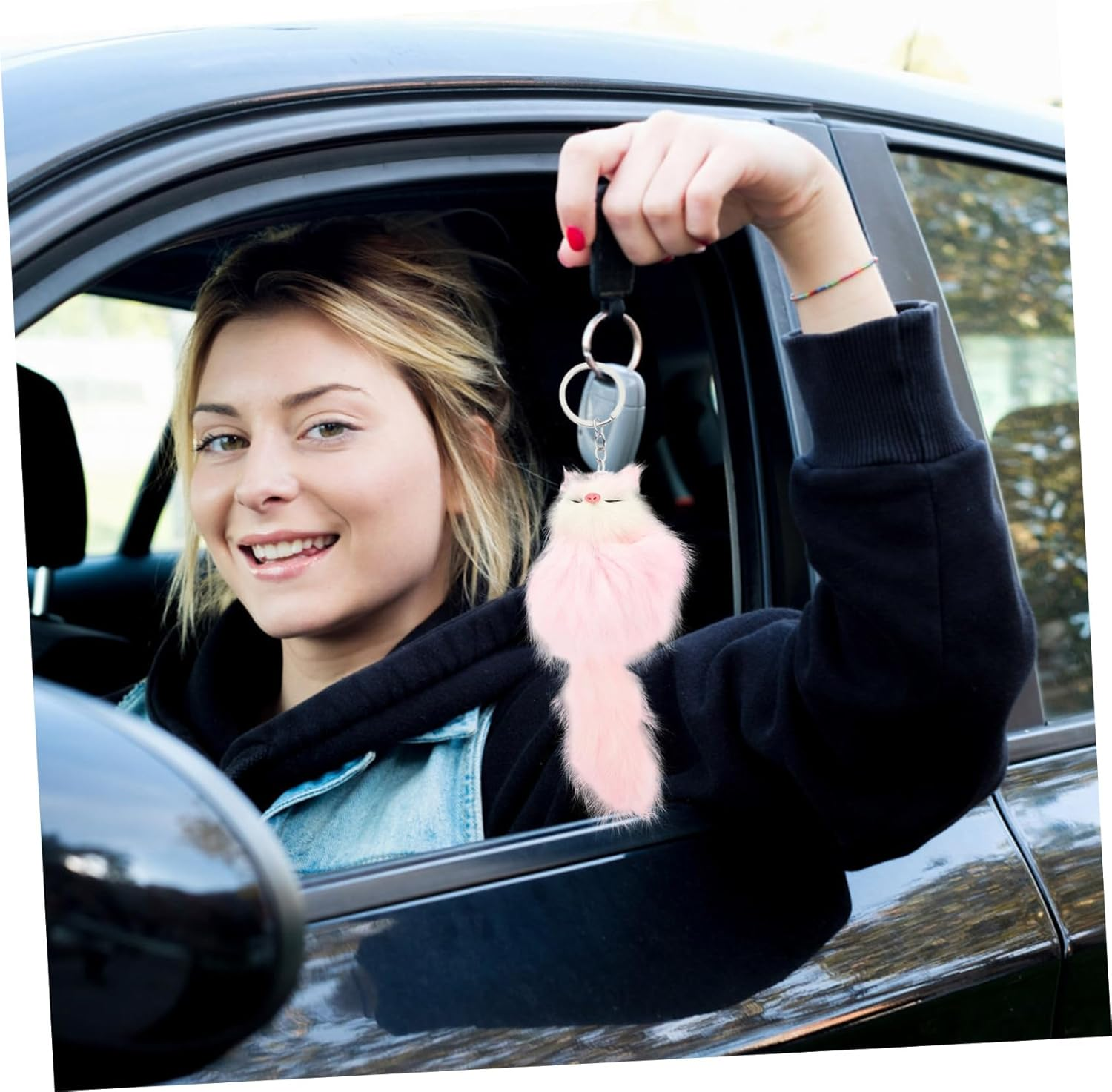 HOLIDYOYO Plush Fox Keychain Pendant Wear Resistant Accessory for Bags Keys Creative Present for Women Lightweight Unique Design for Cars Everyday Use image number 4