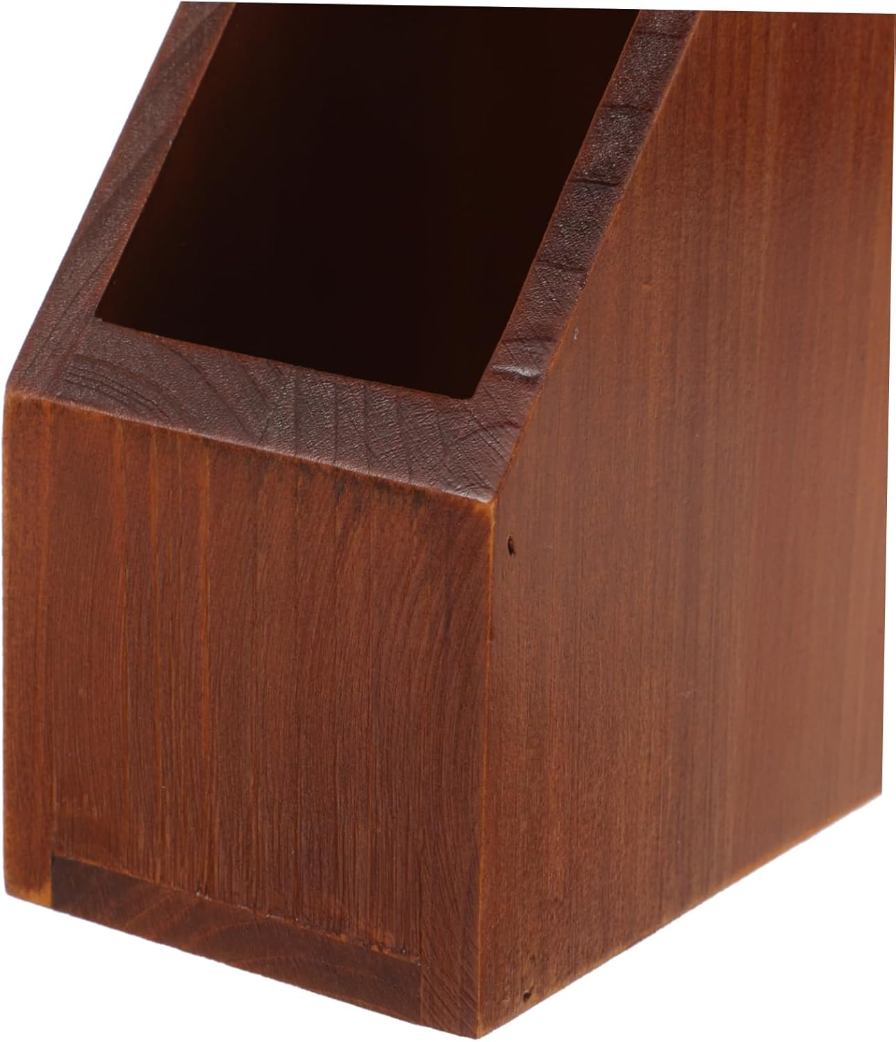 TEHAUX Solid Wood Storage Box for Desk Office Wooden Desk Organizer Lidless Design for Home Office image number 3