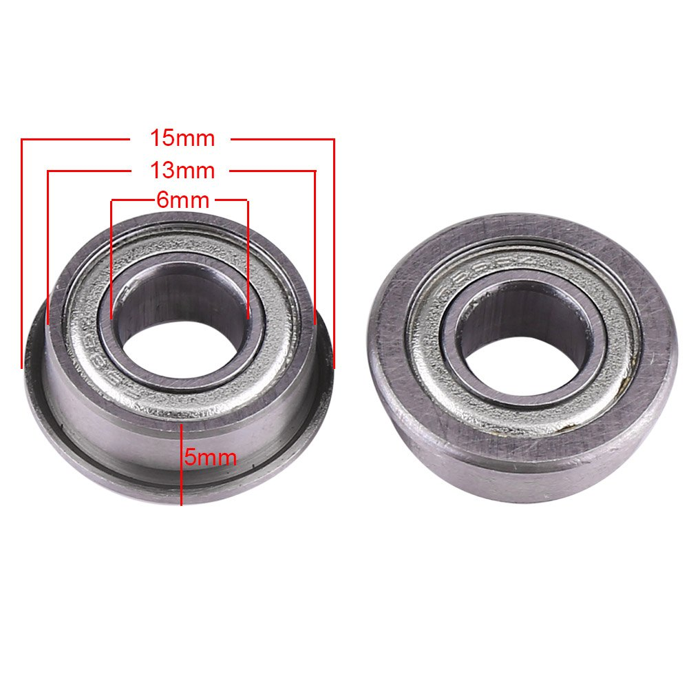 Mini Metal Steel Double Shielded Flanged Ball Bearings 6 * 13 * 5Mm for Electric Motor Quadcopter image number 1