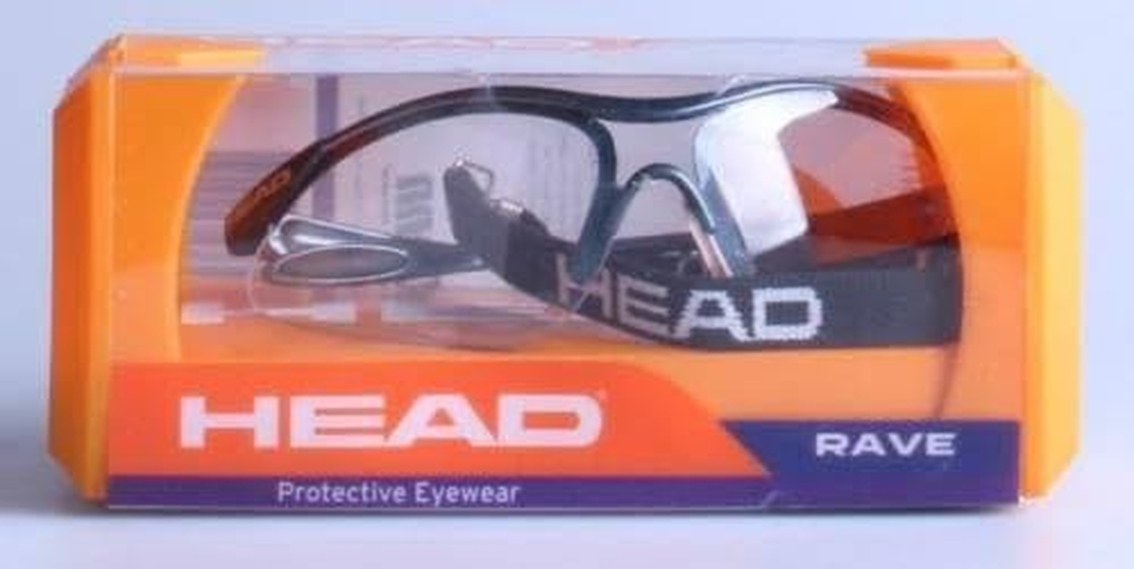 HEAD Racquetball Goggles (Rubber, Polycarbonate) | Men | Navy Blue | Rave anti Fog & Scratch Resistant Protective Eyewear | Light Weight, with Adjustable Strap, Premium Looks image number 3