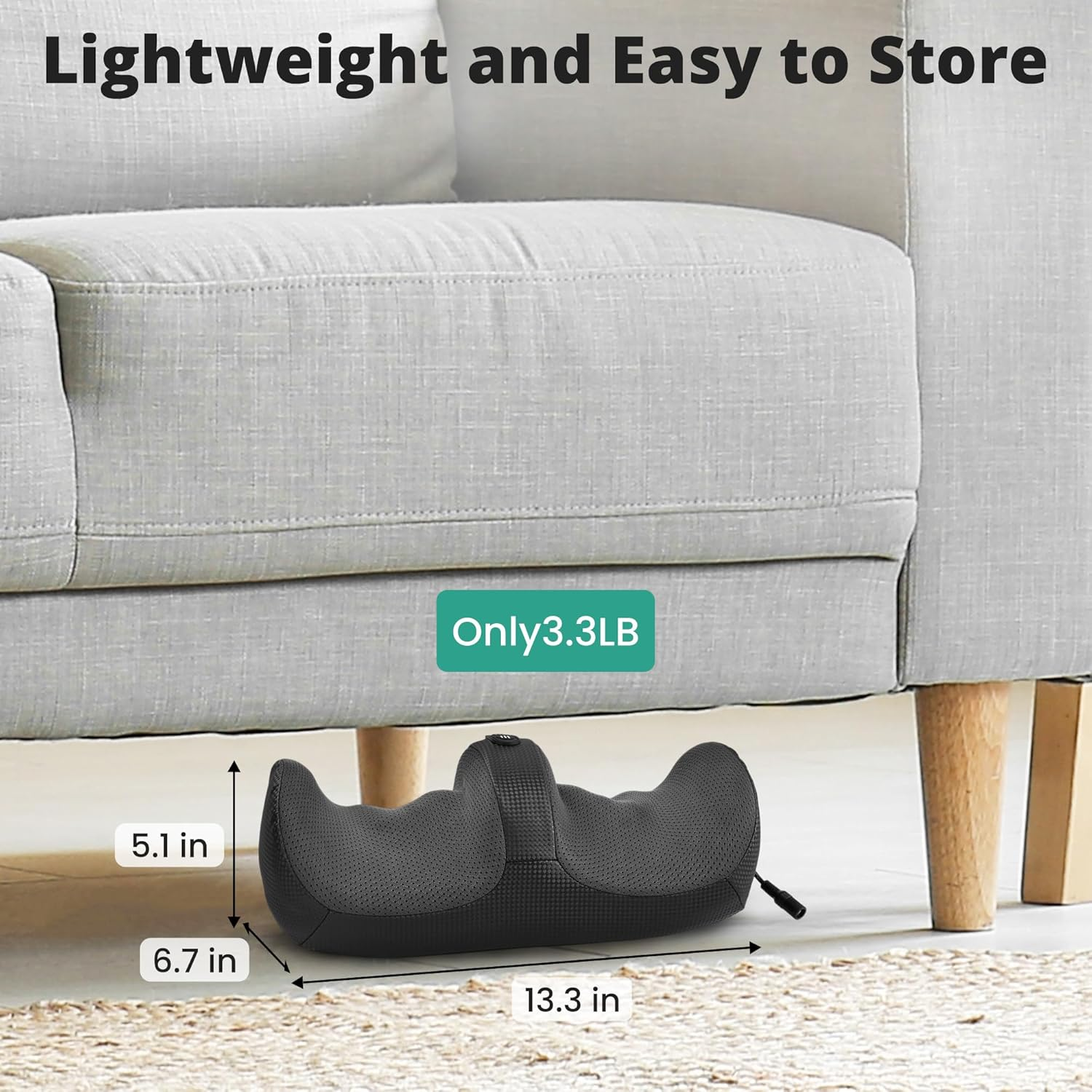 Medcursor Foot Massager with Heat, Feet Massager Machine with Massage Roller, Adjustable Intensity for Foot Massage, Lightweight and Relax for Home or Office Use (Not Cordless) image number 1