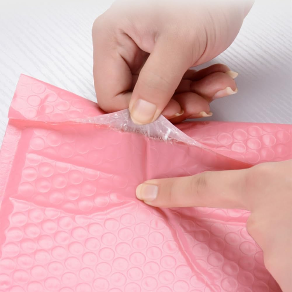 25 Pack Bubble Mailers Pink Lightweight and Secure Shipping Envelopes for Protection Convenient Self-Seal Closure Poly Bubble Mailers Padded Envelopes Bubble Lined Poly Mailer Self Seal for Packaging image number 1
