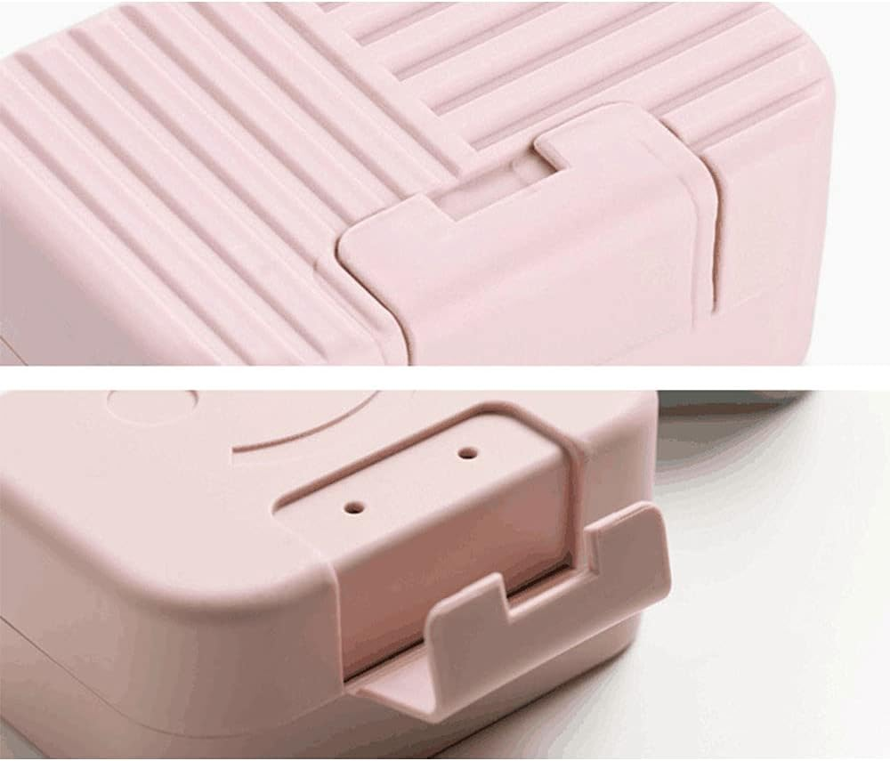 Tophomer Travel Soap Box Soap Container with Lid Plastic Portable Soap Holder Leakproof for Bathroom, Shower, Gift (Blue, Smiley) MN-005 image number 2