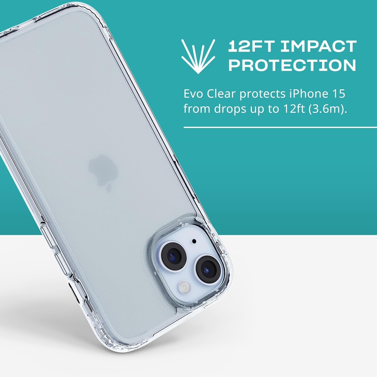 Tech21 Evoclear Case for Iphone 15, Clear image number 4