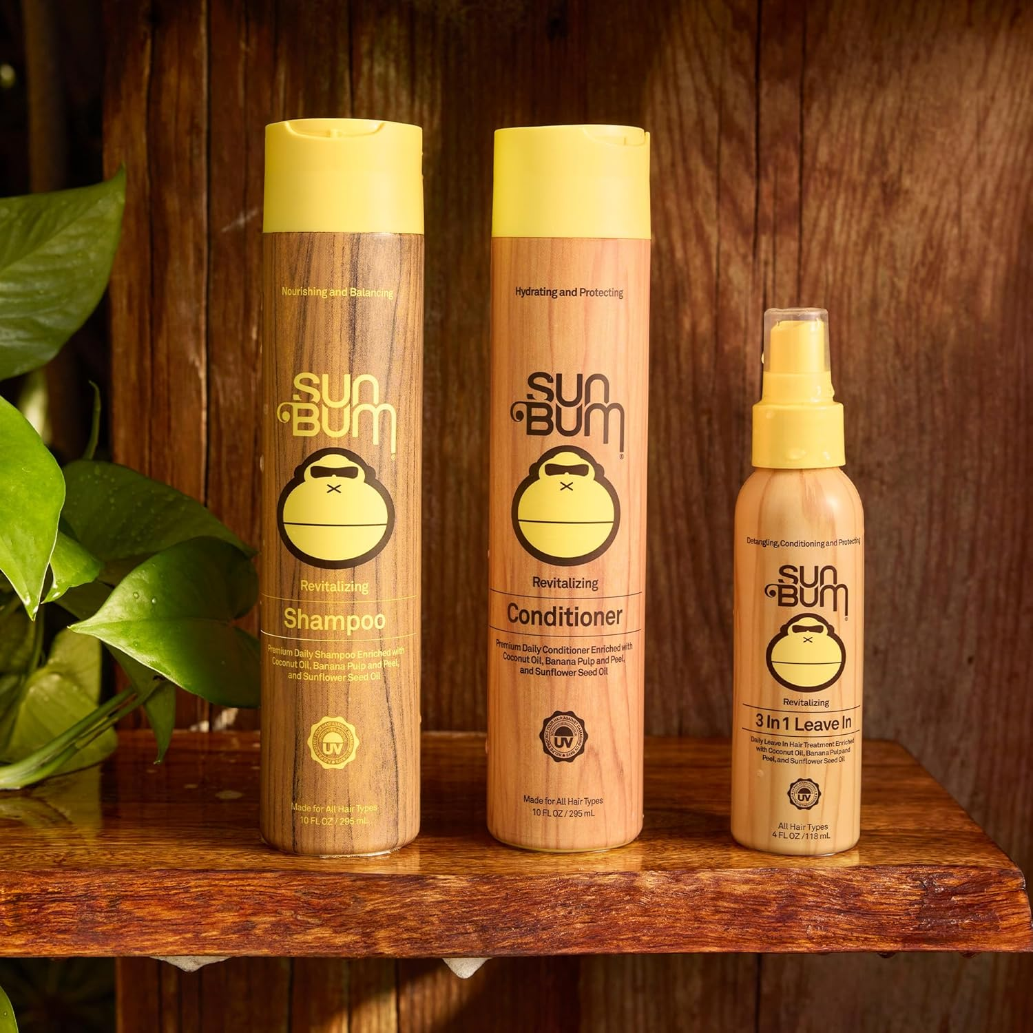 Sun Bum Revitalizing Conditioner - Hydrating, Moisturizing & Shine Enhancing Hair Treatment - Vegan & Cruelty Free - 295Ml image number 4