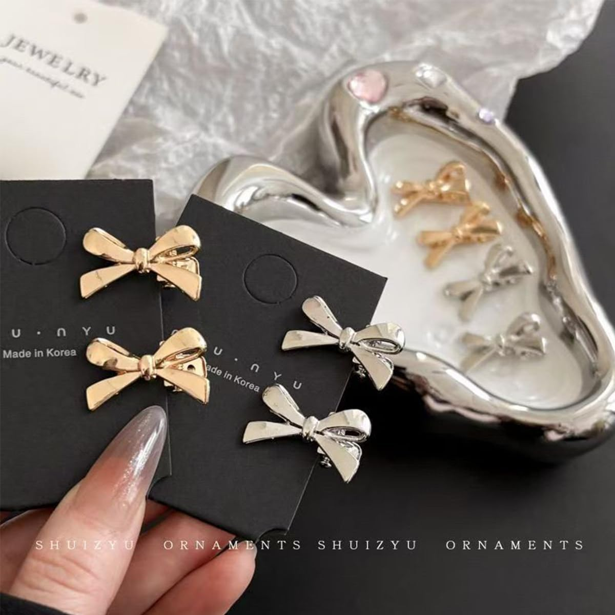 12Ps Women'S Small Mini Butterfly Knot Shape Duckbill Hair Clips for Styling Hair Thick & Thin Clips image number 3