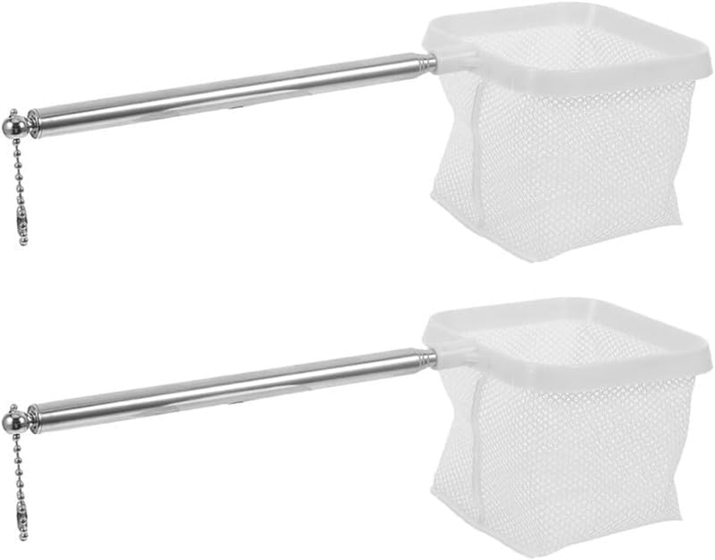 Aquarium Shrimp Net Tiny Fish Tank Net, 2Pcs Fish Tank Extender Shrimp Net Shrimp Catch Net,Fish Tank Shrimp Net Shrimp Fishing Net Mesh Aquarium Fishing Net Shrimp Mesh Net with Extendable Handle image number 5