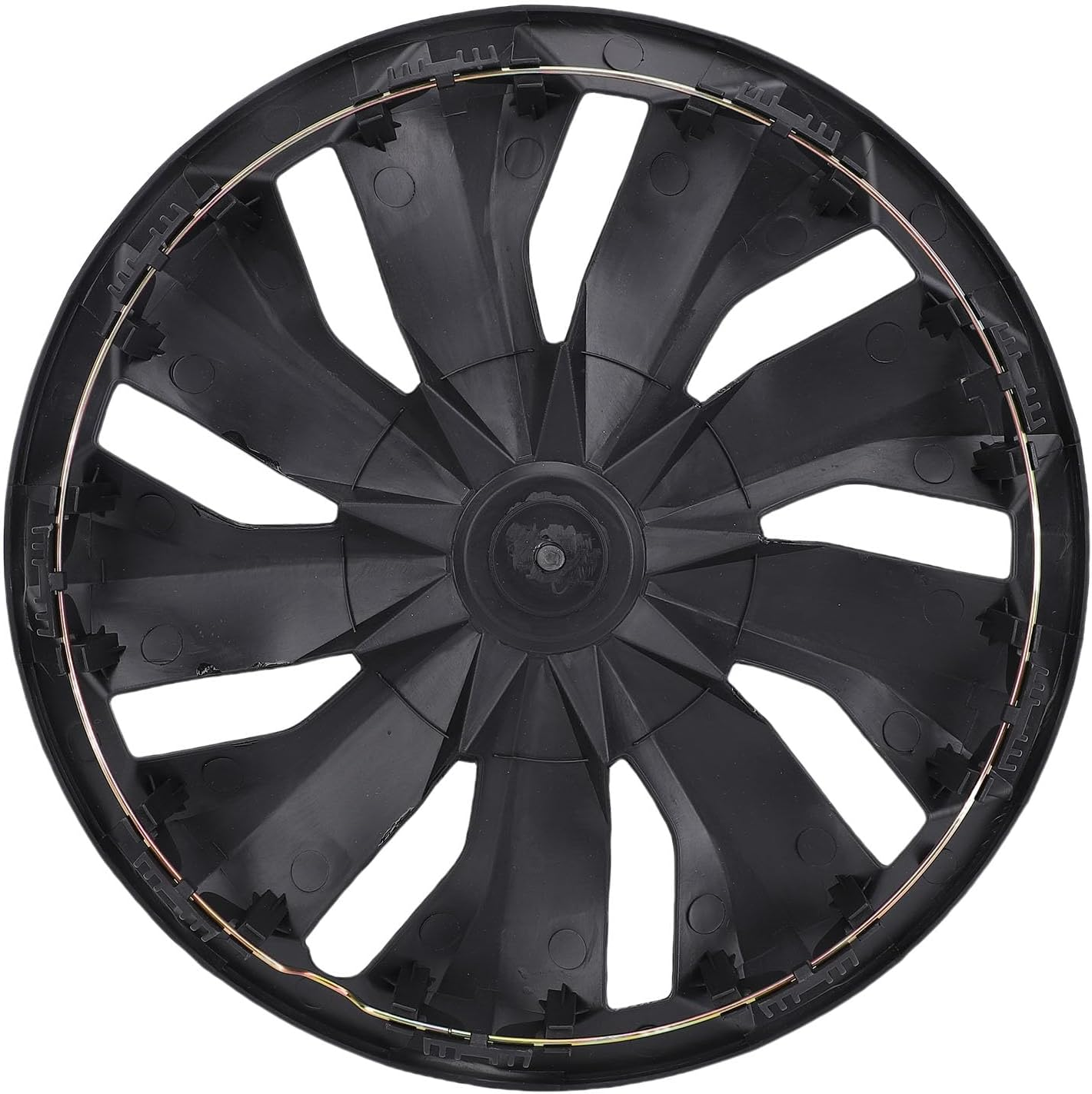 Jiawu 14 Inch Hubcaps, Wheel Cover Snap on R14 Hubcaps Set, Universal Wheel Rim Cover for Cars Trucks SUV, Set of 4, ABS Material, Easy Installation, Hubcaps for Car Accessories (Black) image number 4