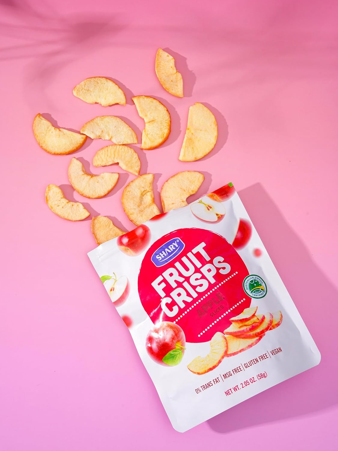 Shary Apple Crisps, 58G &ndash; Air-Dried, Gluten-Free, Vegan, Healthy Fruit Snack, Perfect for On-The-Go image number 3