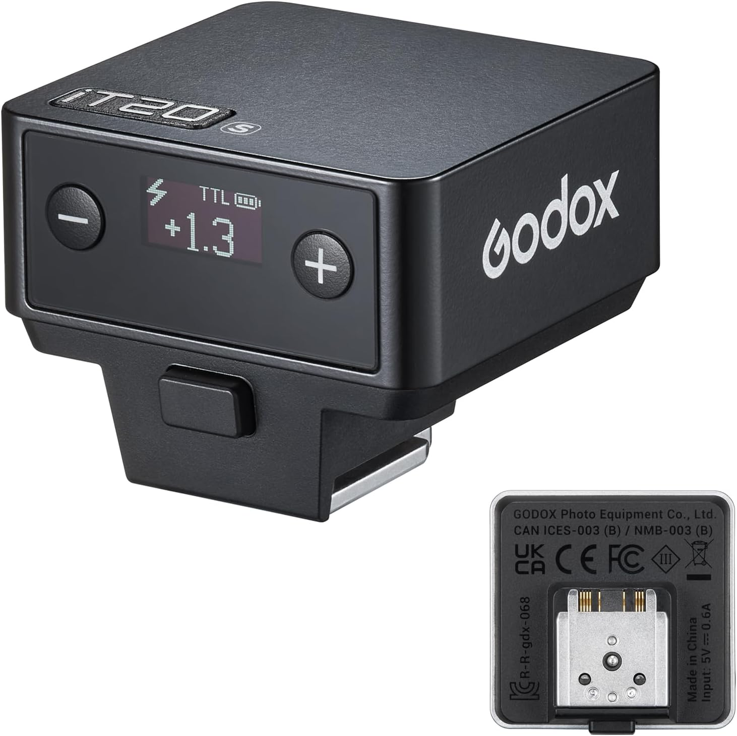 Godox It20-S TTL Mini Flash Speedlight for Sony, 700 Full Power,1.5S Recycling Time, Built-In Lithium Battery with Color Filters (Black) image number 3