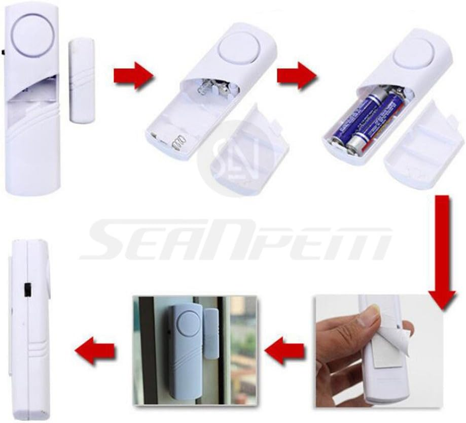 Home Security Alarm System DIY Kit - Magnetic Sensor - Guardian Protector - Window Glass Vibration Security Burglar Alarm for Homes, Cars, Sheds, Caravans, Motorhomes - Price Xes (10) image number 3