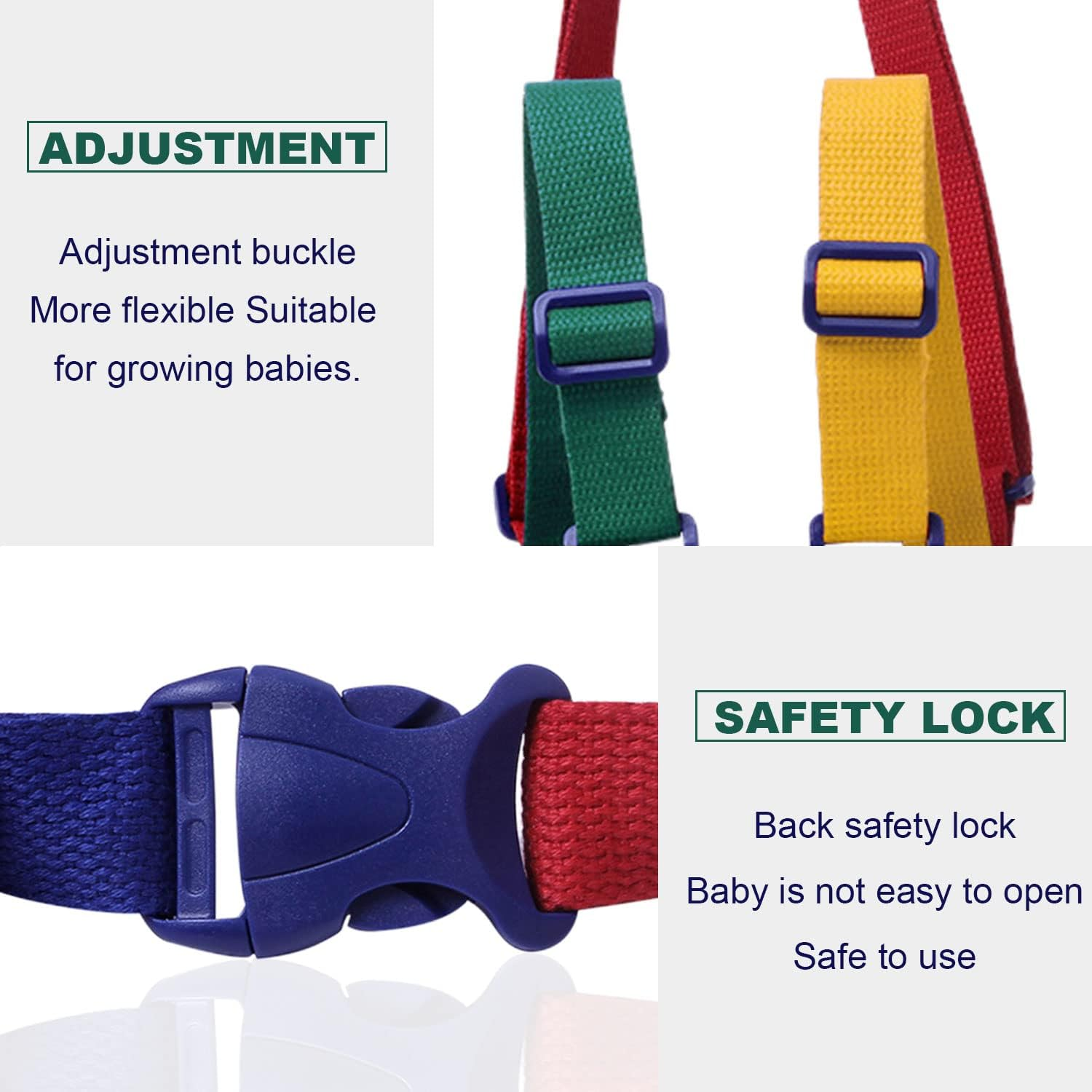 Walking Harness and Safety Leash Anti-Lost, Baby Safety Walking Harness Child Toddler Child Rope Leash Walking Hand Belt, Anti-Lost Rope for Children, Safety Wrist Link, Baby Leash image number 1