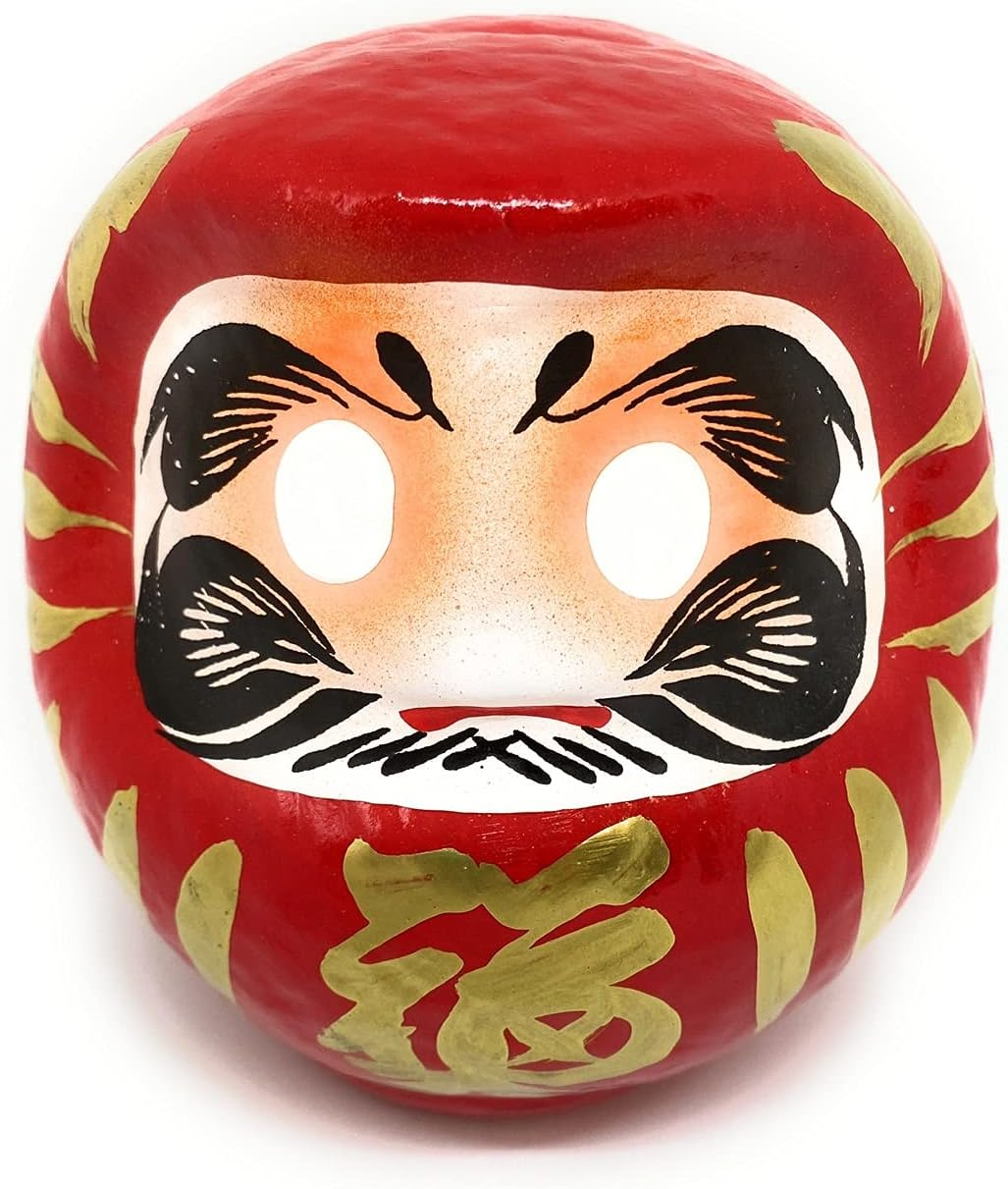 RED Daruma Doll - Handcrafted in Japan - 4.7" Wishing Doll (RED) image number 1