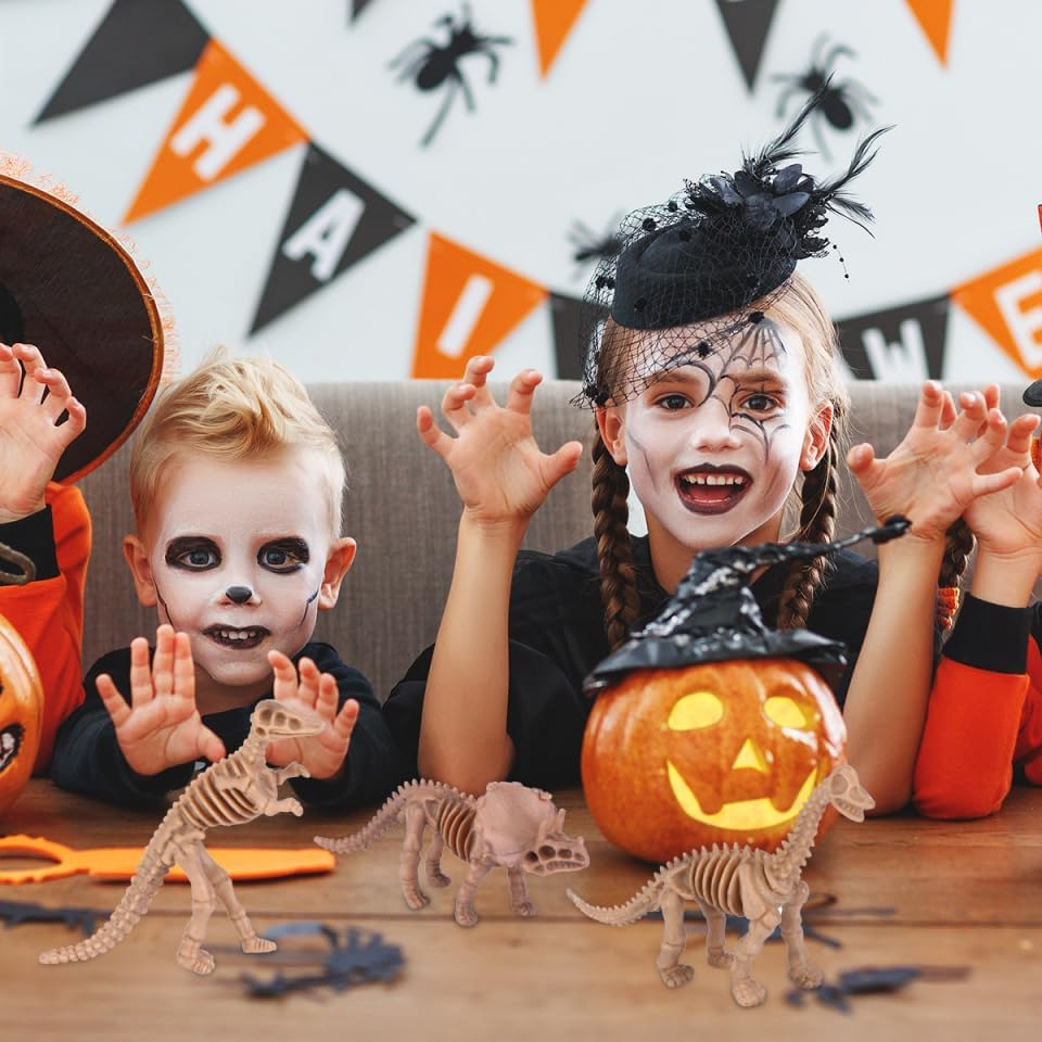 Garneck 12Pcs Simulated Dinosaur Skeleton Skeleton Model Dino Bones Halloween Simulation Dinosaur Simulation Bones Educational Plastic image number 6