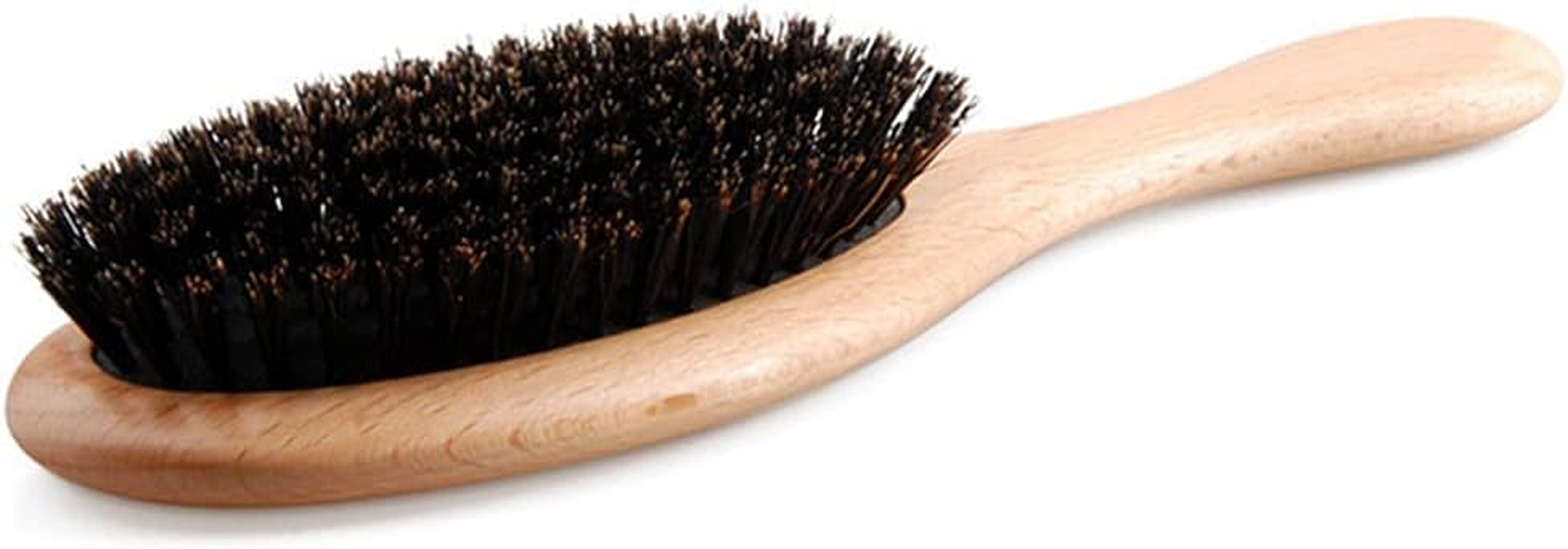 RAYWE Natural Boar Bristle Hair Brush Wooden Paddle Hairbrush Detangling Hairbrush image number 6