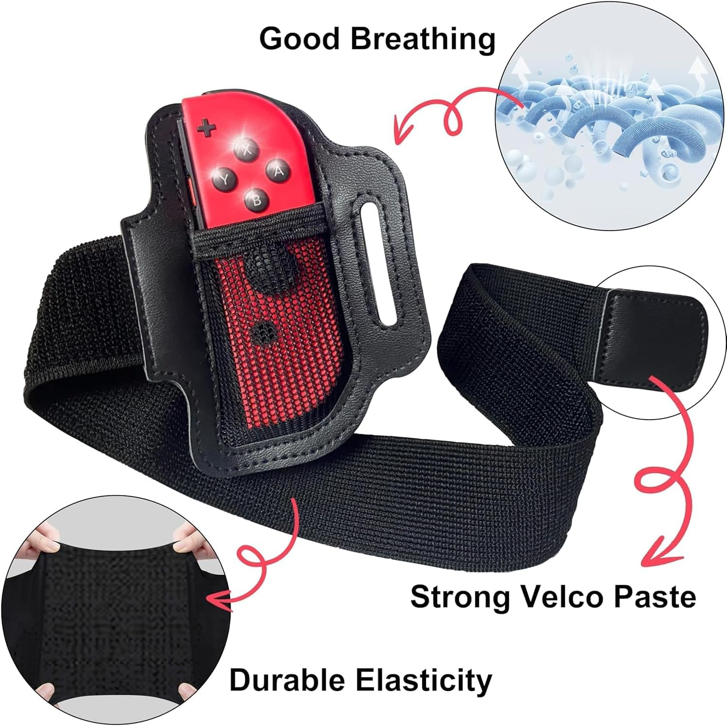 Songholee Leg Strap for Nintendo Switch Sports Play Soccer/For Switch OLED Model Ring Fit Adventure Bundle Leg Fixing Band,Adjustable Adults Elastic Sports Strap for Nintendo Switch Sports9 (2) image number 4