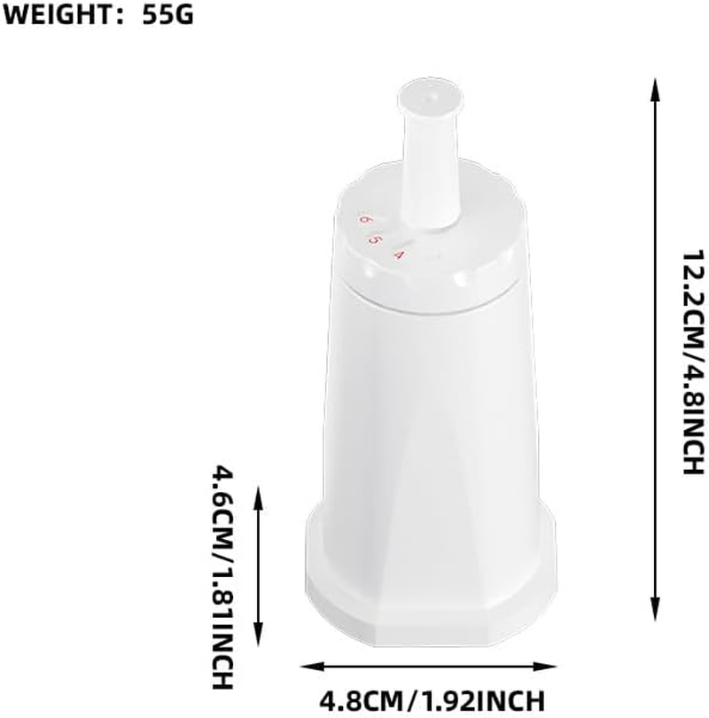 4 Pack Replacement Water Filter for Breville Barista Touch BES880, Barista Pro BES878, Oracle BES980/990, Dual Boiler BES920 & Bambino | BES008WHT0NUC1 | Reduces Limescale, Enhances Coffee Taste (4)