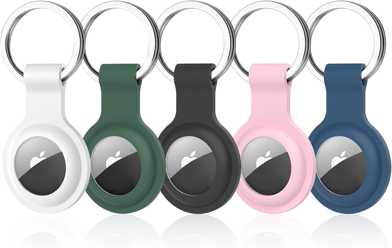 5 Pcs Airtag Holder - Durable Waterproof Airtag Keychain with Soft Silicone Holder, Lightweight and Scratch-Resistant Design, Perfect for Luggage, Keys, Dog Collars, Backpacks, Wallets and More image number 4