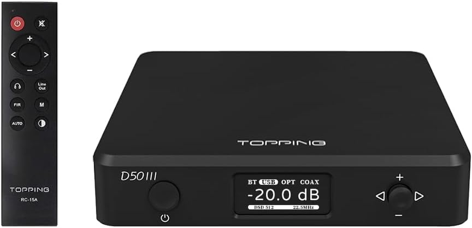 Topping D50 III 2*ES9039Q2M DAC, Usb/Bt5.1/Optical/Coaxial to RCA/TRS Audio DAC, Type-C Bluetooth 5.1 SPDIF Input Digital-Analog Converter, Hi-Res Audio DAC, Home Audio DAC with 12V Trigger (Silver)