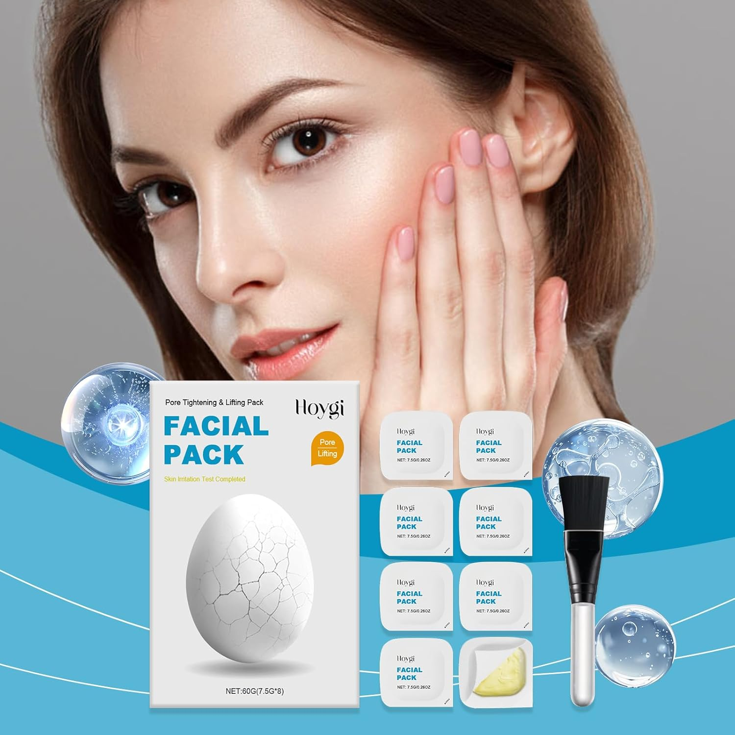 Zombie Facial Mask,8 Pcs,Face Mask Peel Off, Pore Tightening & Lifting Pack,Hydrating Zombie Mask, Facial Mask Care, Anti-Aging, Anti-Wrinkles image number 1