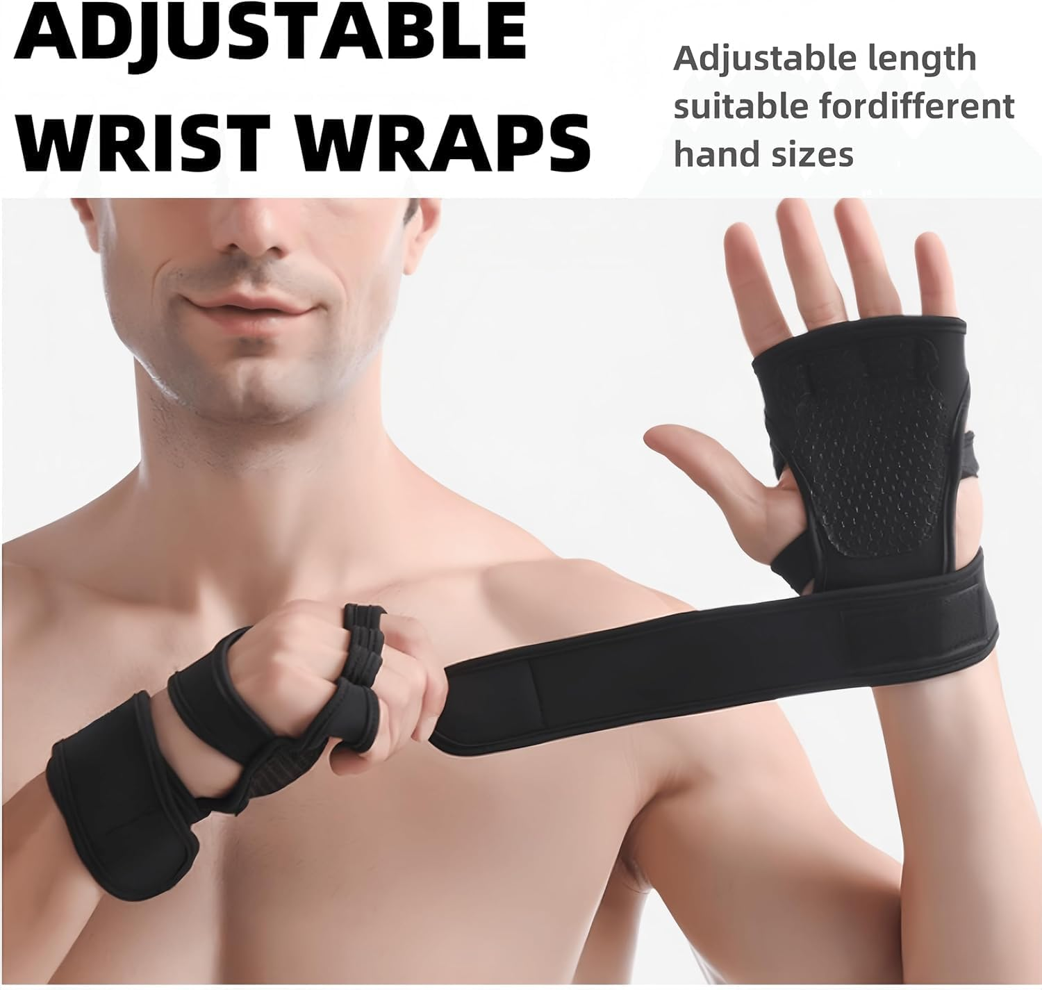 Professional Gym Gloves for Weight Lifting - Anti-Slip & Breathable Lifting Straps with Ventilated Back, Wrist Support for Pull-Ups, Squats, Deadlifts & Gym Training image number 1