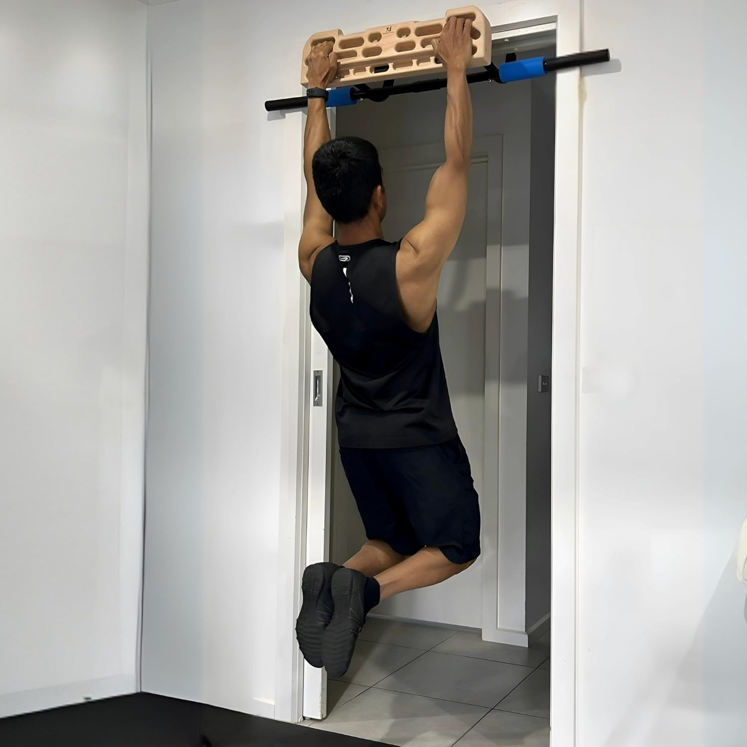 Mountain Rocks Wooden Hangboard Climbing Wildwood 2004 for Rock Climbing | No Nail Hangboard| Hangboard Door Frame Climbing and Bouldering Training | Fingerboard for Finger Strength and Grip Strength