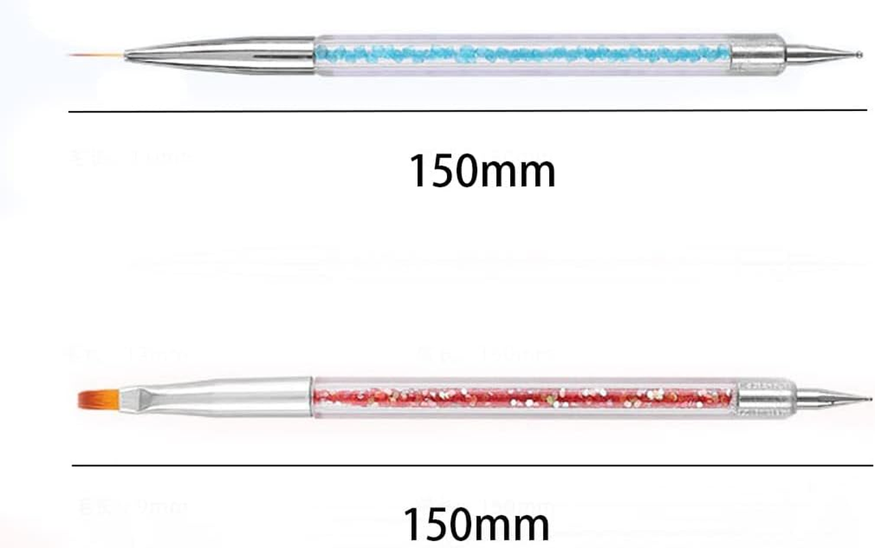 5 Pieces Nail Art Brush Tool Set Nail Art Brush Nail Liner Brush for Nail Polish Making Dot Fine Painting DIY image number 2