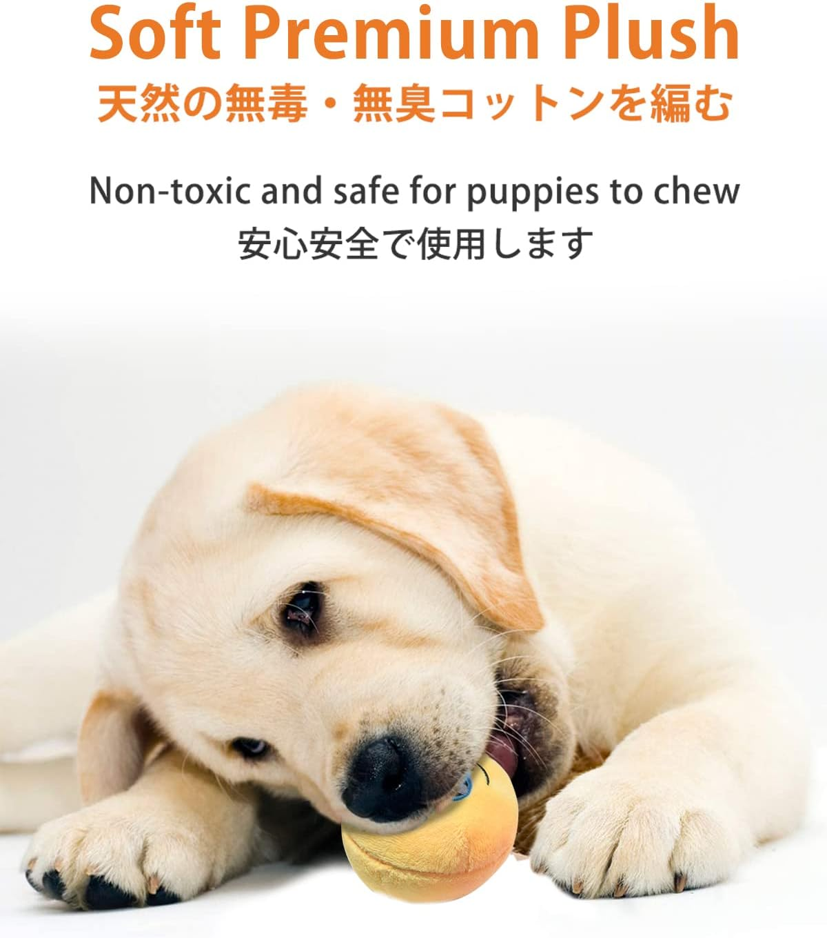 Squeaky Dog Toys, 6 Pack Soft Stuffed Plush Balls with Squeakers, Interactive Fetch Play for Puppy Small Medium Pets image number 2