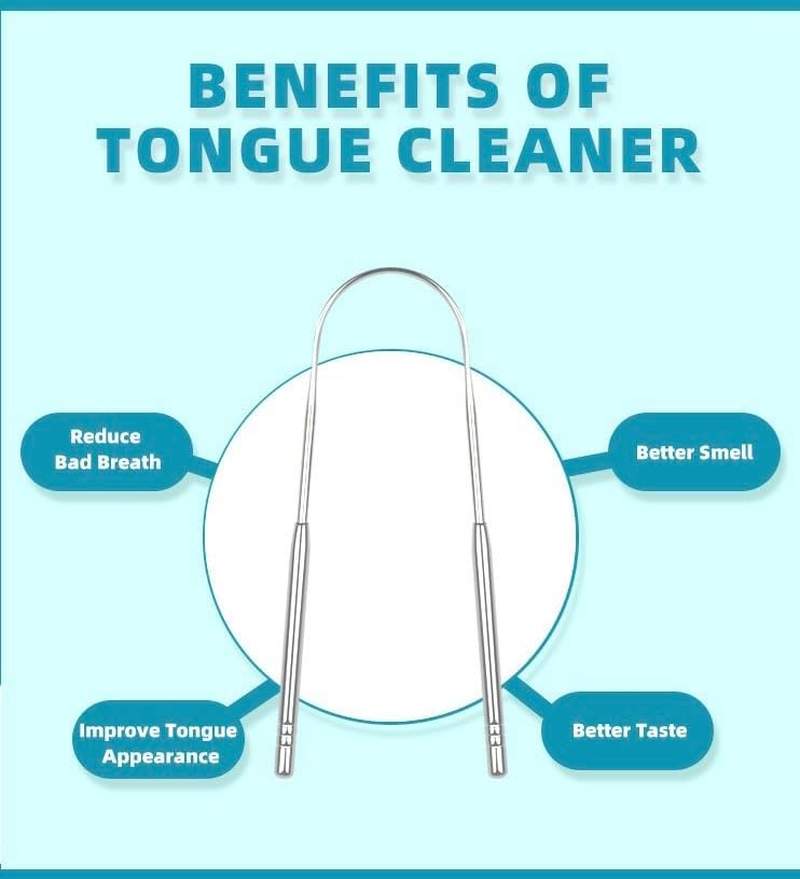 Vavilente Tongue Scraper for Adults and Kids(2 Pack),100% Stainless Steel, Reduce Bad Breath,Tongue Scrubber,Metal Tongue Cleaner for Oral Care & Hygiene image number 3