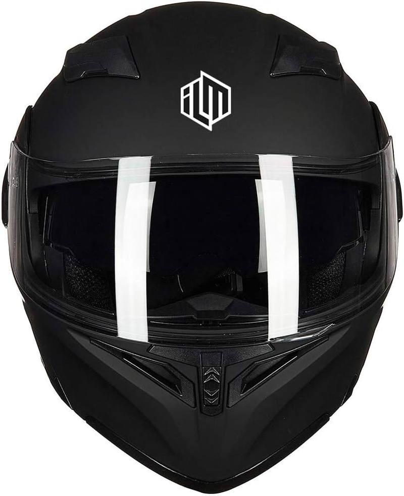 ILM Motorcycle Motorbike Dual Visor Flip up Modular Full Face Helmet DOT 6 Colors Model 902
