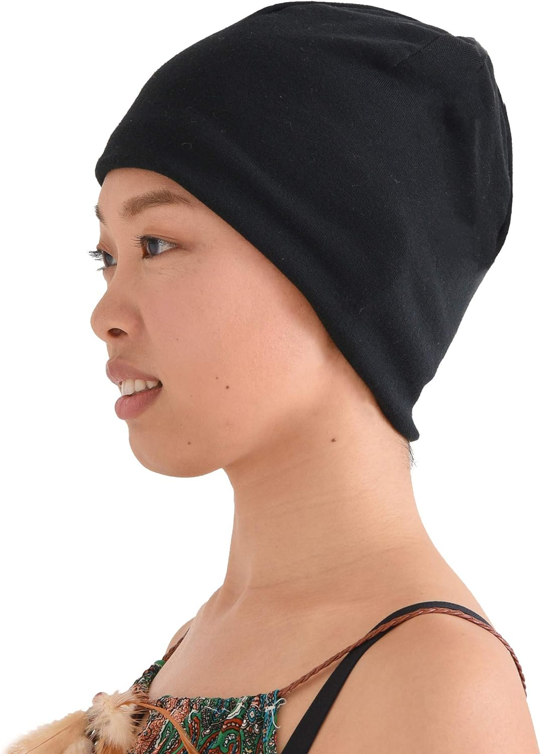 CHARM Organic Cotton Beanie Chemo Hat - Sensitive Skin Cap Snug Tight