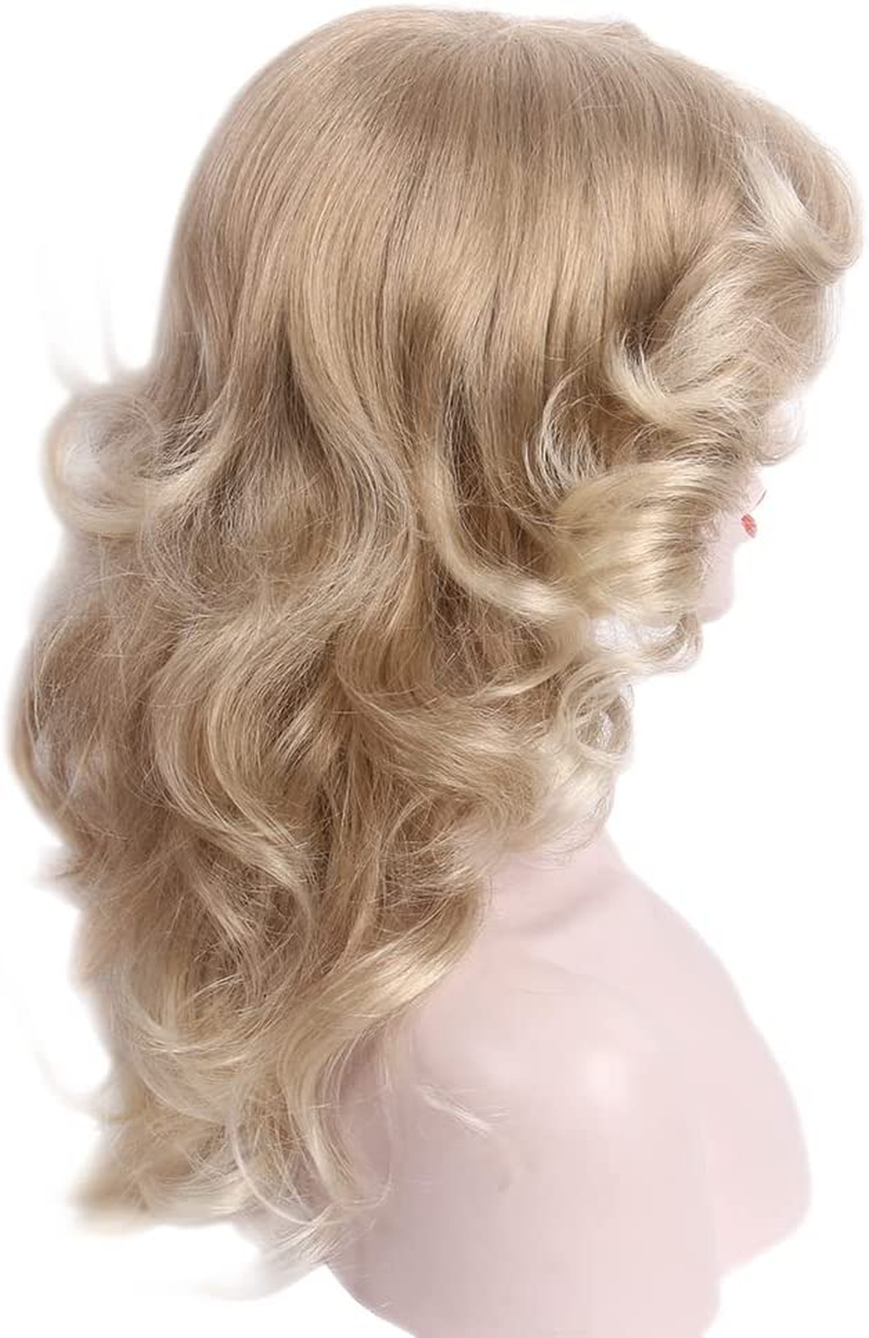 Stfantasy 1920S Wig for Women Mid Long Wave Blonde Hair Natural Wig Women Daily Costume Cosplay Party image number 5