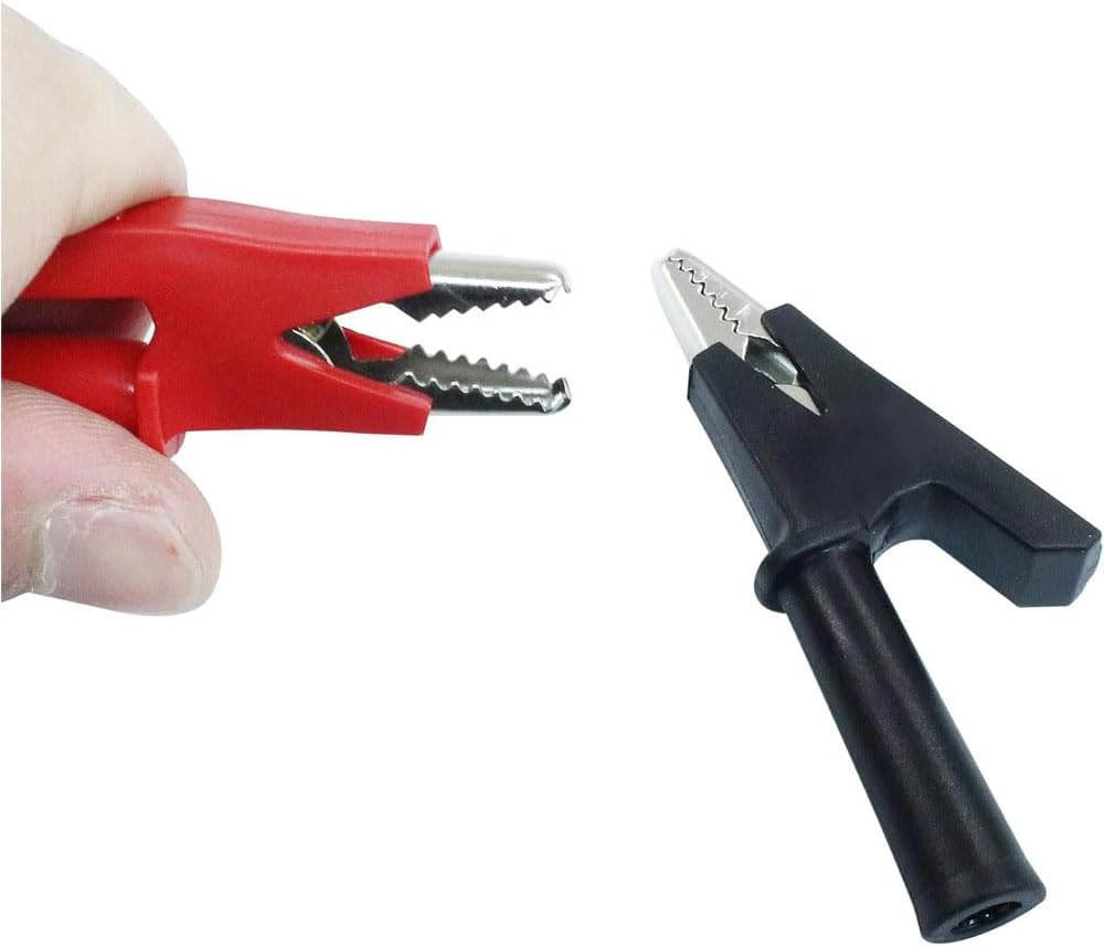 Leanockesa 10Pcs Insulated Alligator Clips with 4Mm Banana Jack, 30A Copper Test Clamps for Electrical Testing, Labs Full Insulated Crocodile Clips Wire Connectors image number 5