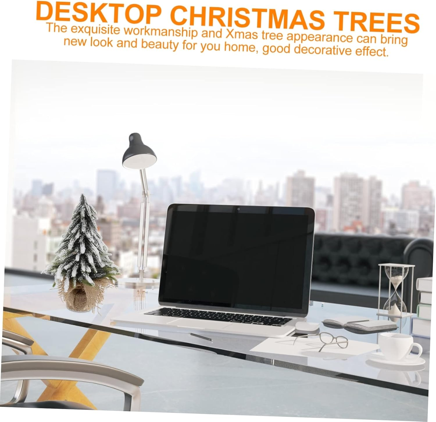 Christmas Tree Decoration Desktop Xmas Tree for Home Office Tabletop Scene image number 2