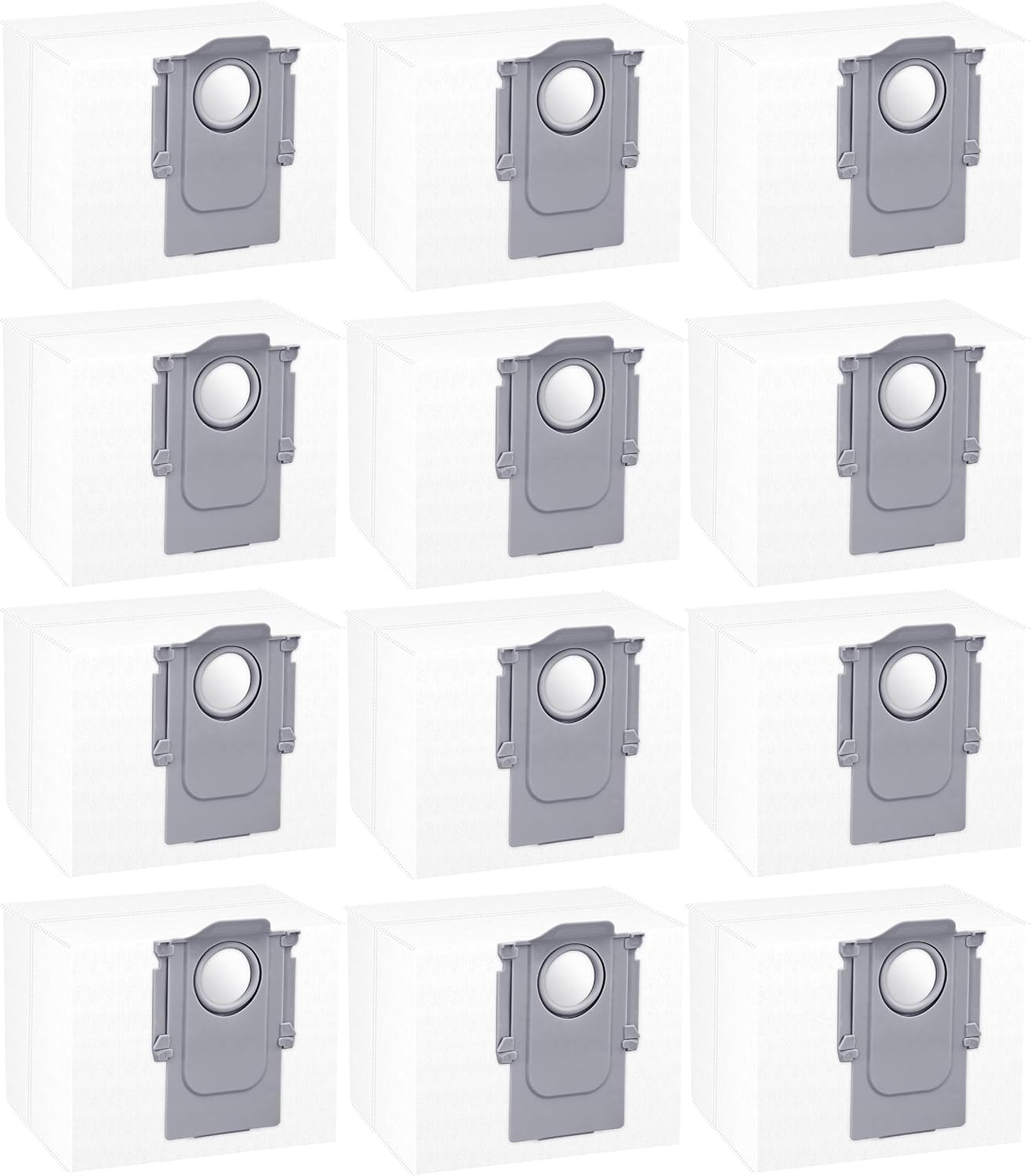 12 Pack S8+ Dust Bags for Roborock S8 Pro Ultra, S7 Maxv Ultra, S7 Max Ultra, S7 Pro Ultra, Q7T+, Q7+, Q7 Max, Q7 Max+, Q8 Max+, Q5, Q5+, Q5 Pro+ Robot Vacuum Dust Collection Bag- 3.6L Large Capacit