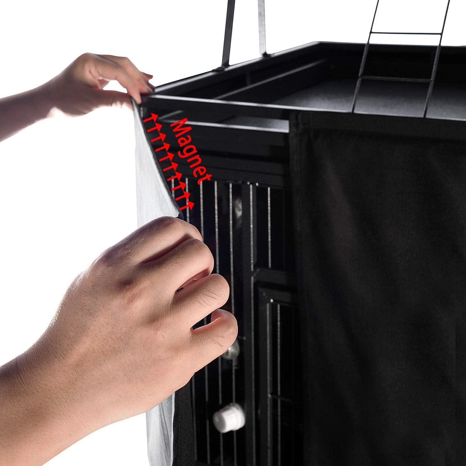 Black Bird Cage Cover for Large Bird Cage with Play Top,Waterproof, Sunscreen and Dustproof (61'') image number 2
