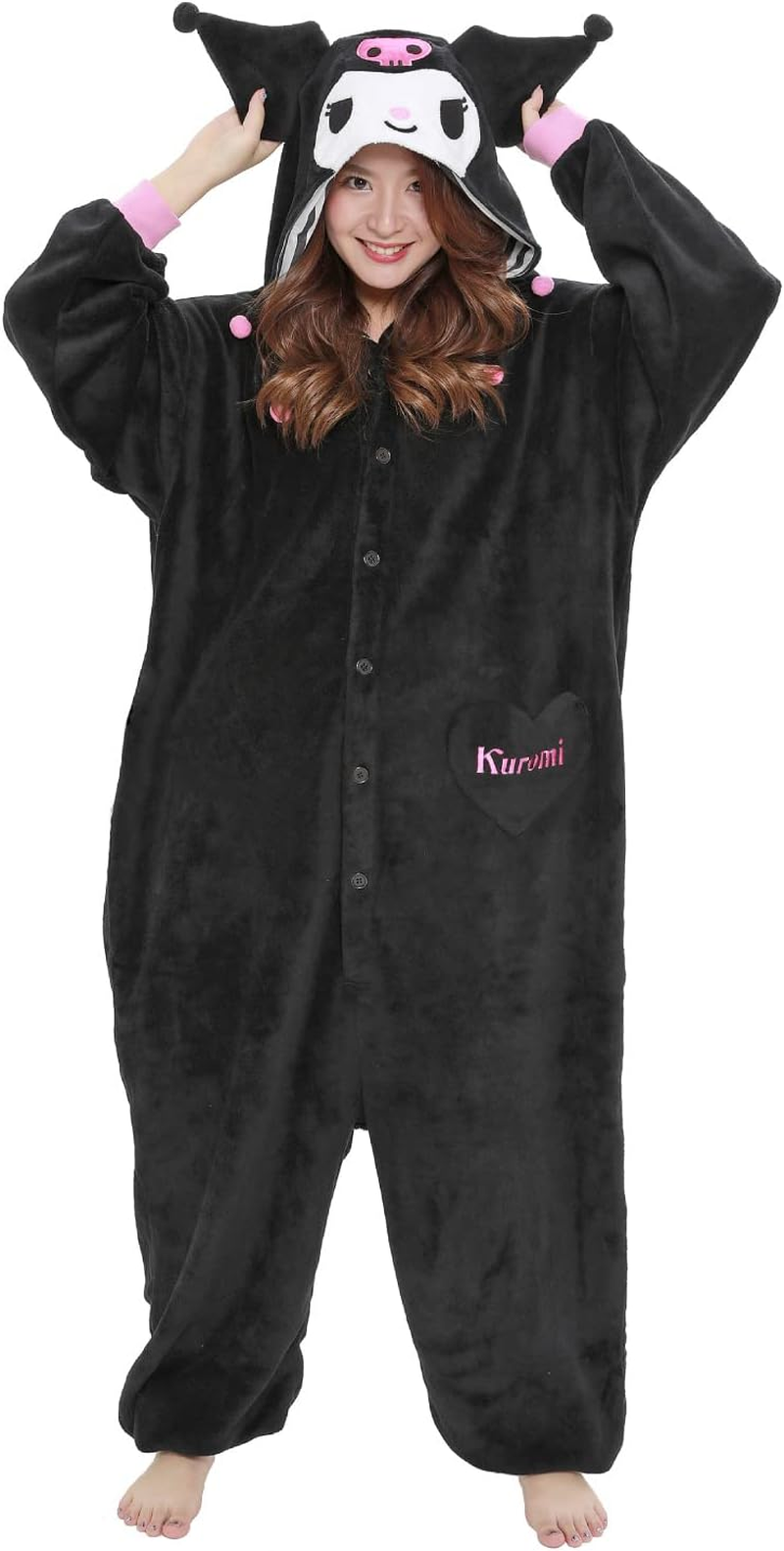 Sazak Character Fleece Onesie, One Size Fits Most, Sanrio Chromi